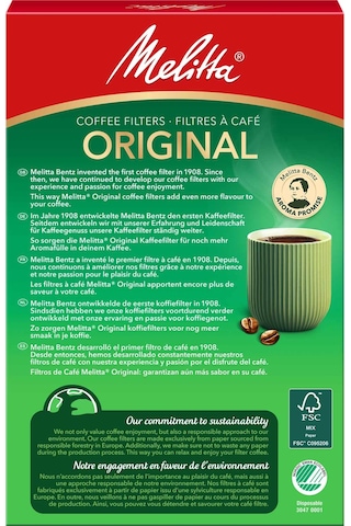 Melitta 1x4 Original Kahverengi Kahve Filtre Kağıdı 80'li