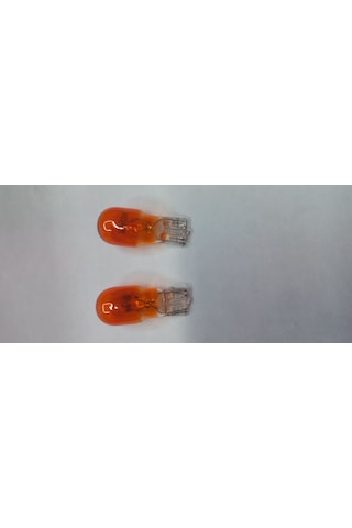 Amber T13 12v 10w Turuncu Dipsiz Motosiklet Sinyal Ampulü 2 Adet