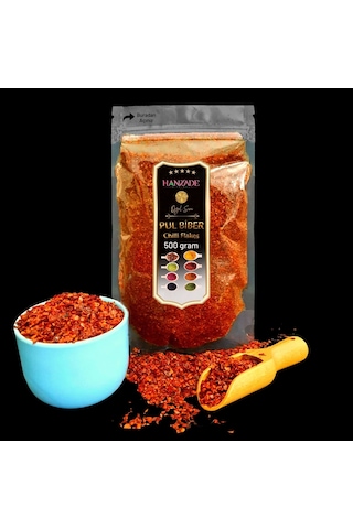 Hanzade Bitkisel Pul Biber İnce Orta Acı 500 G