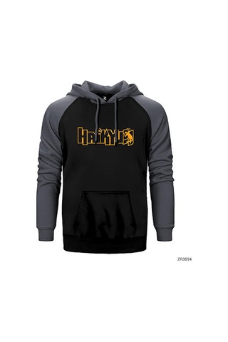 Haikyu Gri Renk Reglan Kol Sweatshirt / Hoodie