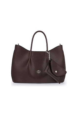 Bilik Deri Logo Detaylı Kahve Kadın El Çantası Riv 147-r Kahverengi