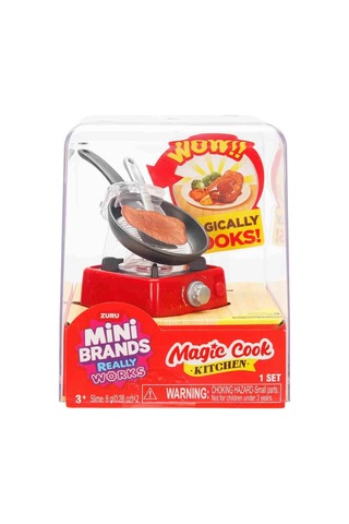 Mini Brands Magic Cook Kitchen Mini Izgara Tava Seti Biftek Pişirme Oyuncak Mutfak Seti 3+