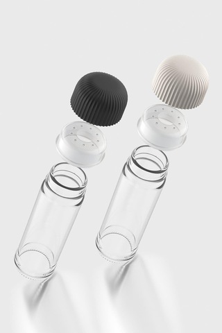 Renga Line 105 Ml 2'li Cam Tuzluk Biberlik Seti 121014 Siyah-bej Çok Renkli