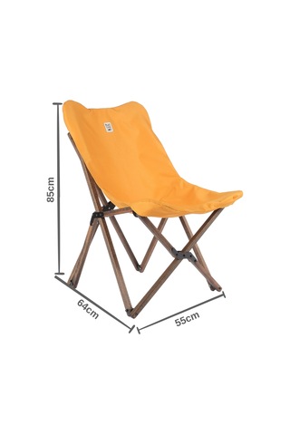 Bag The Joy Ahşap Antrasit İskelet - Hardal Kılıf Sandalye