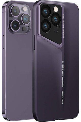 Zore Apple Uyumlu iPhone 14 Pro Max Kılıf Ultra İnce Kamera Korumalı Sert Rubber Msra Procase Kapak-derin Mor Derin Mor