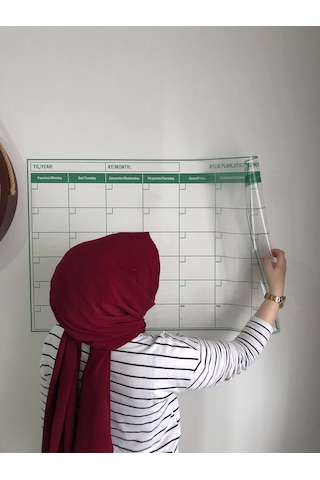 Aylık Planlayıcı Takvim Akıllı Kağıt Tahta Kalem Hediye