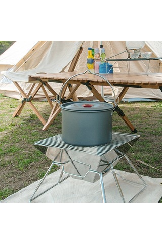 4.2L Alümina Oksit Pot Asılı Pot Kamp Sırt Çantasıyla Yürüyüş Piknik Için Kapaklı Fda Sertifikası Yok