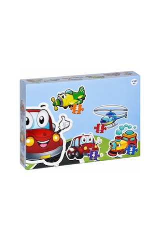 Northcity Lcbyb00 Kids Baby Puzzles - Taşıtlar / 2+2+3+4 Parça Puzzle / +1 Yaş Bx