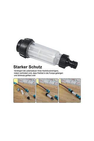 Su Filtresi Bahçe Hortumu, 3/4 İnç Su Filtresi 5 Filtre Ek Parçası + 2 Quick A İçeren Su Filtresi Seti