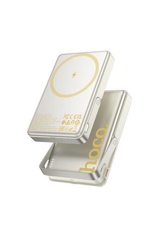 Hoco. Q36a Sunlight 10.000 Mah 20w Type-c Ve 10w Kablosuz Şarj Pd Magsafe Standlı Powerbank - Gold Gold