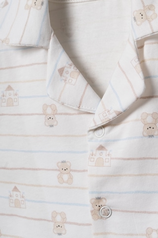 Hafy Baby Gömlek Yaka, Unisex Bebek/ Çocuk Şortlu Pijama Takımı Ekru