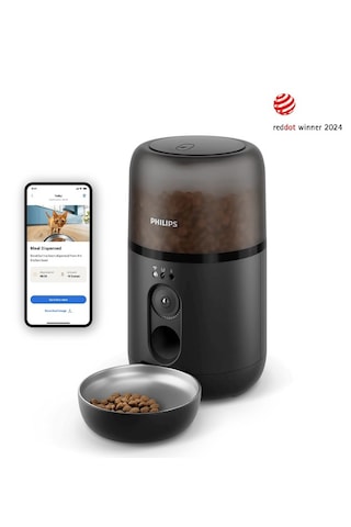 Philips Kameralı Akıllı Mama Kabı, Çift Yönlü Ses, Uzaktan Kontrol, Mama Seviyesi Takibi, Paw5320/02