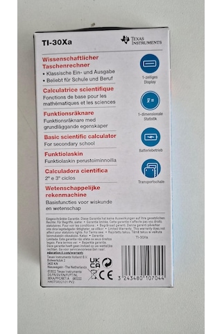 Texas Instruments Tı30xa Bilimsel Hesap Makinesi Genel