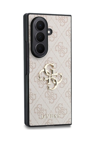 Samsung Galaxy Z Fold 8 Ultra Uyumlu Kılıf Guess Lisanslı M-safeli Büyük 4g Ve Yazı Logolu Kapak Pembe