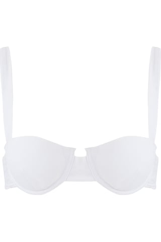 Lula Ru Vintage Tarzda Klasik Bikini Üstü Beyaz