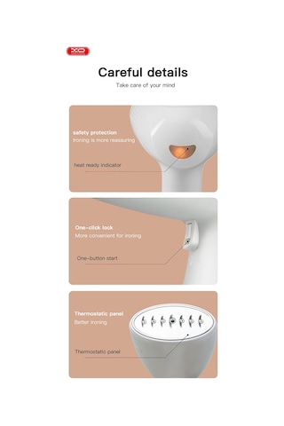 Xo-cf3 Kablolu Portatif Kırışıklık Giderici Dikey Ütü 1500w