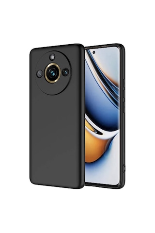Realme 11 Pro Plus Kılıf Yumuşak Silikon Kamera Korumalı Lansman Pazarplus Siyah