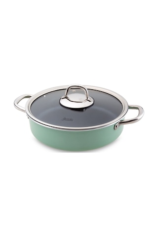 Jumbo Mint Green 7 Parça Granit Tencere Seti Yeşil