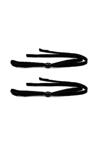 2 Adet Lastikli Siyah Sporcu Gözlük İpi Siyah