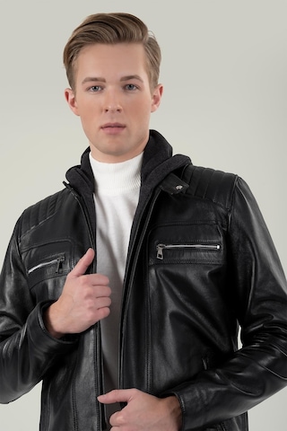 Manfredo Siyah Deri Mont 111674 001