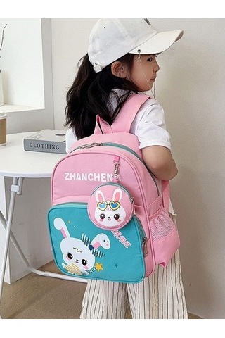 Sevimli Çizgi Çocuk Okul Çantası Fppucj Çok Renkli