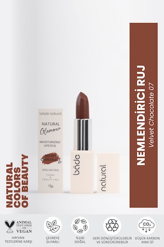 Bade Natural Nemlendirici Ruj Velvet Chocolate 07 %100 Doğal