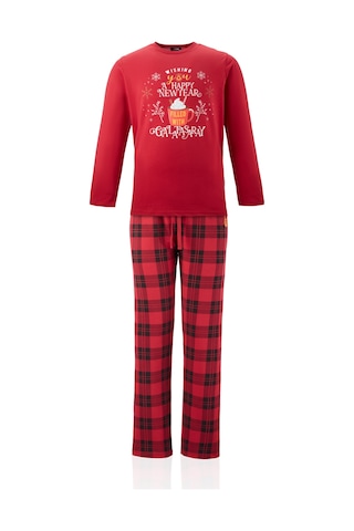 Gsstore Galatasaray Erkek Yeni Yıl Pijama Takım E242256 Kırmızı