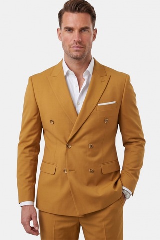 Deep Sea Deepsea Erkek Taba Premium Collection İtalyan Kesim Likralı Kruvaze Takım Elbise 2600643