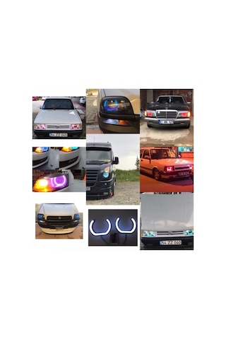 Angel U Tipi Rgb Renault 9 Far Ledi Kumandalı Renk Seçenekleriyle