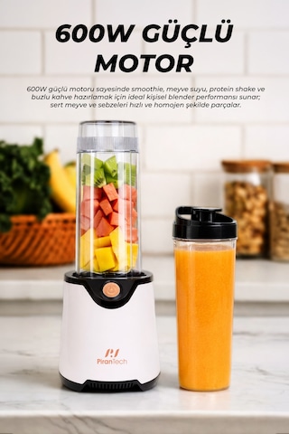 Pirantech YH-1200 600 W Güçlü & Taşınabilir Kişisel Blender