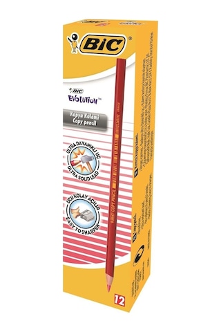 Bic Evolution 650 Hb Kurşun Kalem 12'li Ve Bic Kırmızı Kopya Kalemi 12'li