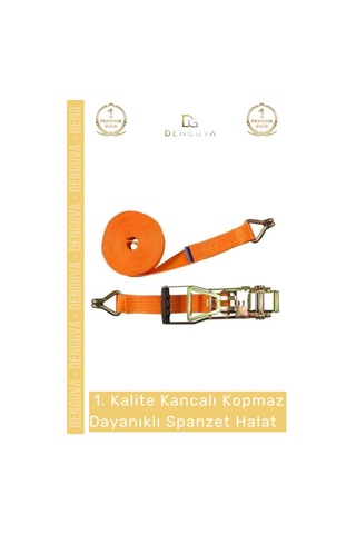 Çelikhalat Kancalı Dayanıklı Yük Sabitleme Yüksek Kalite Kopmaz Profesyonel Çelik 10 Metre Spanzet