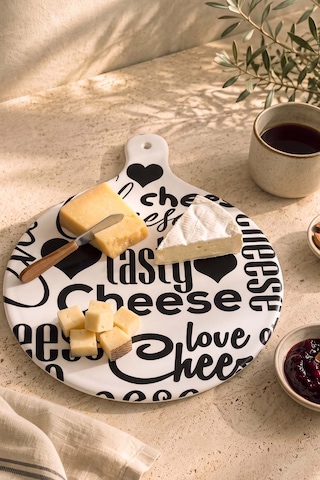 Cheese Keraart Tasty Peynir Sunum Tabağı 26 Cm Çok Renkli