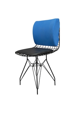 Viscofoam Ortopedik Bel Yastığı Ofis Sandalye Araç Koltuk Bel Destek Yastığı Visco Bel Yastığı Saks Mavisi