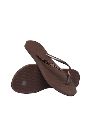 Havaianas Slım Glıtter Iı Simli Parlak Parmak Arası Terlik 4146975 4146975 0727 Kahverengi