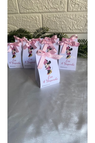 Bernami Biblo Pinterest Minnie Mouse Pembe Mum Hediyelik, Doğum Günü Bebek Hediyeliği 6 Adet