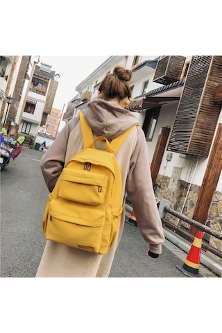 Springsun Tuval Sırt Çantası Büyük Kapasiteli Öğrenci Kampüs Seyahat Çantaları