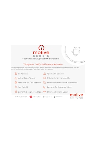 Motive Rubber Soğuk Pres Majör Space Grey 100x100 cm Kauçuk Zemin