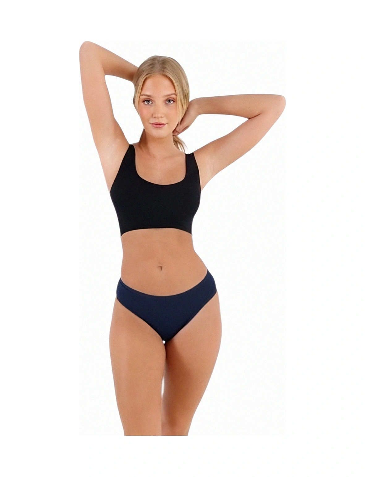 Tezzgelsin Kadın Pamuklu Penye Süprem Kumaş Bikini Külot Kadın Bikini Külot 3 Adet Lacivert