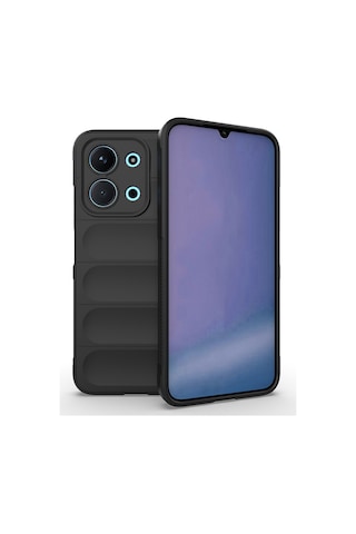 Subutu Redmi 15c 4g Kılıf Esnek Tpu Oyuklu Arka Yüzey Tasarımlı Sbt Etnik Silikon Kapak - Siyah Siyah