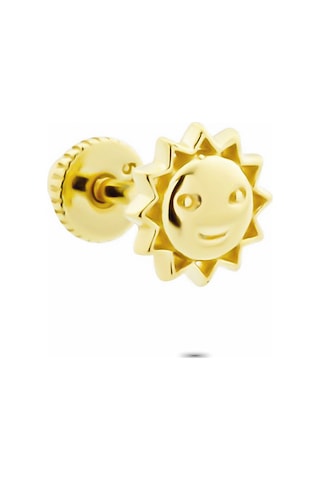 Glorria Altın Güneş Helix Piercing Sarı
