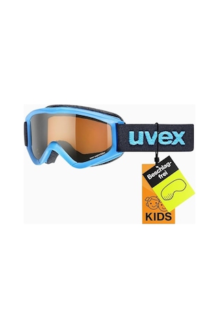 Uvex Speedy Pro Çocuk Gözlüğü Buğulanmaz Ve %100 Uv Koruma Kayak Gözlüğü Mavi / Lazer Altın Standart