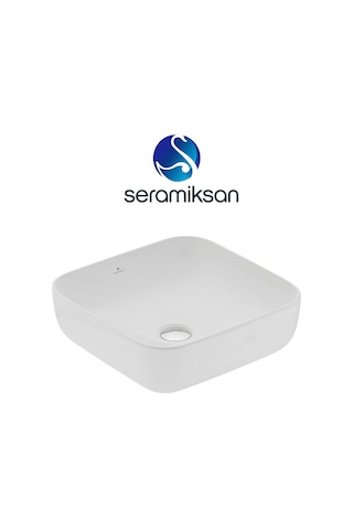 Seramiksan Form Tezgah Üstü Kare Lavabo 42 CM