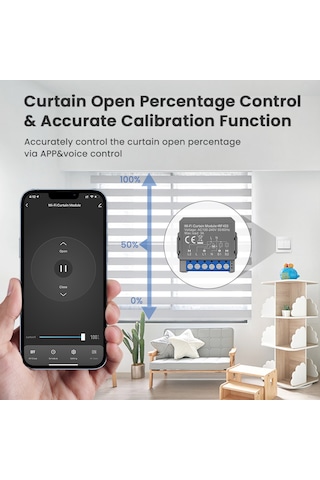 Aubyhe Tuya Wifi Akıllı Perde Açma/kapama Kontrolcü Rf433 Radyo Frekanslı Modül Ac100-240v, 3a Tuya Wifi