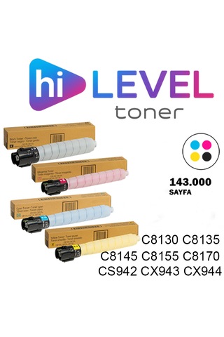 Ht-c8145-set Hilevel Toner,xerox Versalink C8145 143k Sayfa 4 Renk Cmyk Muadil Toner