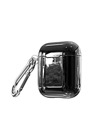 Apple AirPods Uyumlu Kılıf Zore Airbag 08 Silikon Siyah