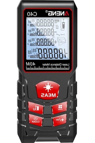 Pazly C40 Lazer Mesafe Ölçer 40m/131ft 6 Fonksiyonlu Alan/hacim/pisagor/çift Pisagör/sürekli Ölçüm