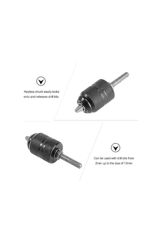 Geeroyoo Sds Adaptörlü 13mm Metal Matkap Mandreni - 2-13mm Kilitli Çeneli Profesyonel Kullanım