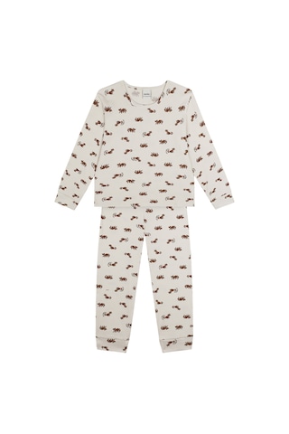 Antebies Organik Bej Erkek Çocuk Pijama Takımı Renkli