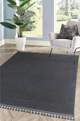 Saraz Halı Comfort Puffy Peluş Halı Salon Koridor Mutfak Banyo Halısı 40x60antrasit Antrasit